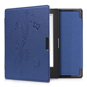 kwmobile Étui Compatible avec Kobo Aura Edition 1 Coque - Étui à Rabat magnétique Tablette eReader Similicuir - Bleu foncé (SX-Commerce, neuf)