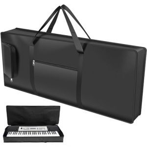 Housse de transport pour piano &eacute;lectrique 61 touches, portable rembourr&eacute;e avec poign&eacute;e, bandouli&egrave;re r&eacute;glable et 2 poches lat&eacute;rales, sac pour clavier en tissu Oxford 420D pour piano num&eacute;rique, 100 x 40 (NIHUIXING, neuf)
