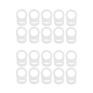 Mauedest Lot de 20 anneaux en silicone pour t&eacute;tine, porte-t&eacute;tine, mannequin, adaptateur transparent (TOWNNOT LTD, neuf)