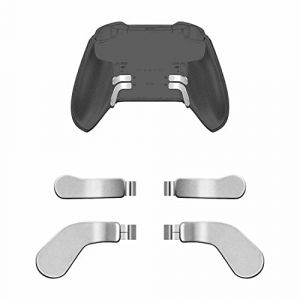 Mcbazel Lot de 4 Palettes de Déclenchement pour Xbox One Elite/Elite Series 2, Accessoires de Manette Haute Performance, Compatibles avec Xbox One Elite/Elite Series 2(Argent) (InniSpec, neuf)