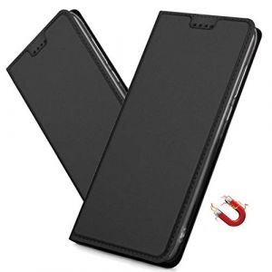 MRSTER Coque pour Samsung Galaxy S7 Edge Housse, Étui à Rabat avec Carte Fentes, Fermeture Magnétique, Antichoc Ultra Mince Protection Case pour Samsung Galaxy S7 Edge. DT Black (MRSTER, neuf)