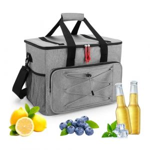 Zikenis Sac Isotherme Repas 20L, Sac Glaciere pour Nourriture et Boissons, Anti-Fuite, Imperm&eacute;able, Tissu Oxford, Portable Glaci&egrave;re Souple pour Camping, Pique-Nique, Voyage, Transport Alimentaire (ZIEDONIS XXXL, neuf)
