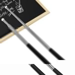 Mirriverse 2 Pi&egrave;ces Pointeur T&eacute;lescopique R&eacute;tractable en Acier Inoxydable, Baguette Extensible 120 cm pour Enseignement et Salle de Classe, Pr&eacute;sentations et R&eacute;unions (Noir) (Mirror's Reality, neuf)