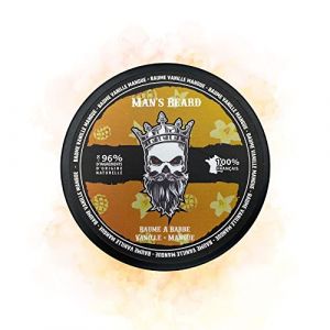 Man's Beard | Baume à barbe homme | Vanille Mangue | Ingrédients d'origine naturelle | Soin de barbe adoucissant et aide à la pousse de la barbe | 100% Fabrication Française (COIFFURE FRANCE TOULOUSE, neuf)