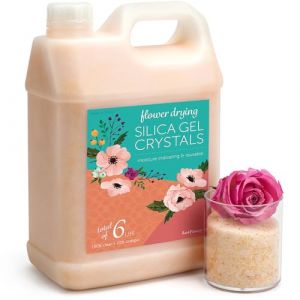 LotFancy Gel de silice pour le s&eacute;chage des fleurs 2,72 kg (6 LBS), gel de silice avec indicateur, agent de s&eacute;chage r&eacute;utilisable, cristaux fins < 1 mm pour les fleurs (GreenFancy GmbH, neuf)