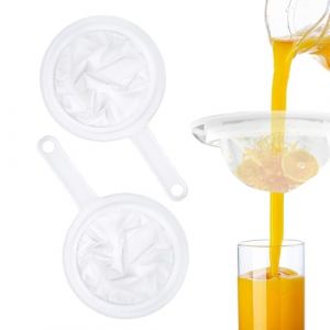 SGERUFZ 2 Pi&egrave;ces Tamis Fin avec Poign&eacute;e, Tamis de Cuisine en Maille, Filtre Entonnoir Ultra-Fin, Passoire &agrave; Main pour Jus, Lait, Caf&eacute; (200/400 Mesh) (BeanyBeng, neuf)