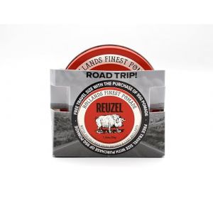 Reuzel 2025 Road Trip, Pommade Rouge Tenue Moyenne Haute Brillance Pour Homme, Soluble dans l&rsquo;Eau pour un Look Souple Haute Brillance, 95g + Voyage Gratuit Format 35g (Solretail LTD, neuf)