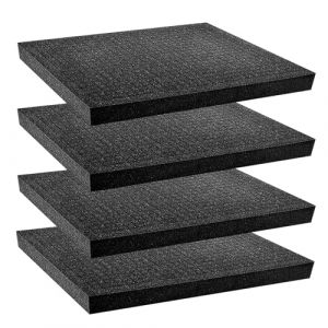 4 Mousse pr&eacute;d&eacute;coup&eacute;e, cubes, mousse &agrave; d&eacute;couper soi-m&ecirc;me, mousse &agrave; outils pour appareil photo, insert en mousse protecteur pour valise de protection (4) (EverTre, neuf)