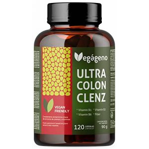 ULTRA COLON CLENZ - 120 Gélules, Soulagement de la Constipation et des Gaz, DETOX, Avec Aloe Vera, Cascara Sagrada, Senna, Papaye, Prune, Fenouil, Réglisse. (FARMADINA-, neuf)