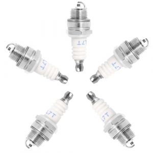 Lot de 5 Bougie d'allumage L7T pour NGK BPMR7A et Bo-sch WSR6F WSR5F et Plus de Bougies Allumag, Tronçonneuse Tondeuse à gazon Petit Moteur Accessoire Pièces (CraftStore, neuf)