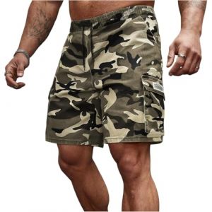 Commandes en Cours Trail Ceinture Elastique de Travail Tactique Camouflage Kaki 4XL Militaire Pantacourt Cargo Homme Chantier a Pied Cargo Bermuda Coton de Sport Short Chino Homme Kaki XXL (MOKBAY, neuf)