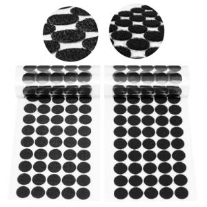 OFFCUP Scratch Autocollant Rond, 510 Paires Pastille Scratch Autocollant Crochets et Boucles, 15mm Noir Double Face Rond Pastille Adhesive Collant Point, pour DIY, Artisanat etc (BEST-SELLER5, neuf)