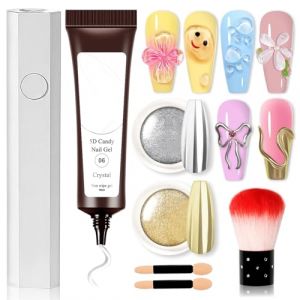 Gungtj Gel Modelant pour Ongles - Pâte Modelante Pour Ongles - Gel de Sculpture 5D Non Collant pour Femmes Filles Salon Maison Mariage Quotidien Fête Cérémonie Formelle (malns, neuf)