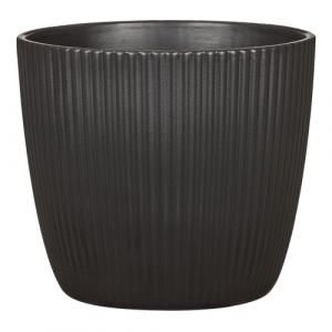 Scheurich Aura, Pot de fleurs en c&eacute;ramique, Couleur: Anthracite, 27,5 cm de diam&egrave;tre, 24,5 cm de hauteur, 10,32 l de volume. (Scheurich GmbH & Co. KG, neuf)