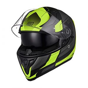 ORIGINE Casque de Moto int&eacute;gral homologu&eacute; ECE avec visi&egrave;re (Advanced Fluo Yellow-blk Matt, S) (H&H Sports Protection srl, neuf)