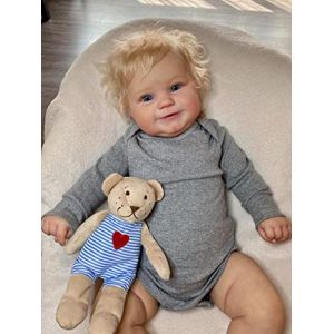 BNNPUU Poupée Reborn Bébé Reborn Bebes Reborn Réaliste Reborn Baby Ressemble à Un Vrai Bébé Yeux Bleus 20 Pouces (HXUEE, neuf)