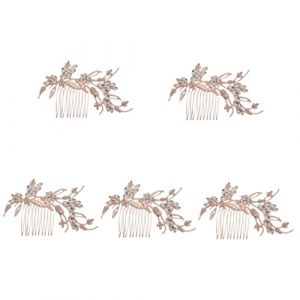 Healeved 5 Pièces Peigne De Mariée Accessoire De Cheveux De Mariage Peigne À Cheveux De Mariée Peigne À Cheveux De Mariée Peigne À Cheveux De Mariage Peigne À Cheveux En Cristal Peigne À (Accompany JY, neuf)