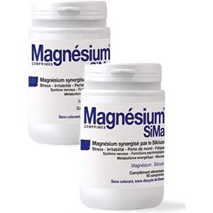Magnésium SiMa Laboratoire Dissolvurol - Magnesium synergisé par le Silicium - Lot de 2 x 90 Comprimés (2) (Para Santé Services, neuf)