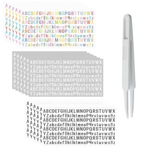 GETRICH 18 Feuilles Lettres Autocollantes, 3 Couleurs Lettre Autocollantes Vinyle Lettres Adhésives Stickers Lettres Alphabet Stickers pour Cartes de Vœux DIY Scrapbooking Cadeau (TENG-store, neuf)