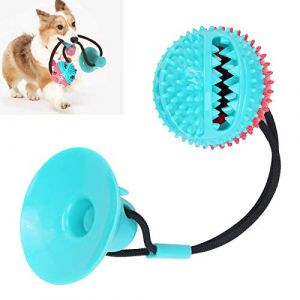 Pssopp Chien &agrave; m&acirc;cher Ventouse Balle Multifonction Chien Ventouse Interactive Balle Chien molaire Dents Nettoyage Balle Nourriture Distribution Balle m&acirc;cher Jouet(#1) (Minnyan, neuf)
