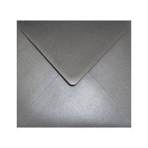 Netuno 25 enveloppes carr&eacute;es gris fonc&eacute; 153x153mm Aster Metallic Grey rabat pointu enveloppes nacr&eacute;es enveloppes brillantes m&eacute;tallis&eacute;es pour invitations anniversaires mariage cartes de v&oelig;ux No&euml;l (netuno, neuf)