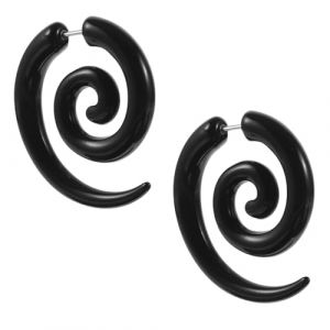 OHPHCALL Boucles Oreilles Spirale Acier Inoxydable Asym&eacute;triques L&eacute;g&egrave;res et Durables Style Gothique Doubles Fonctions Clous et &Eacute;carteurs pour Femmes Adapt&eacute;es F&ecirc;tes et Usage Quotidien (XiaoDaL, neuf)