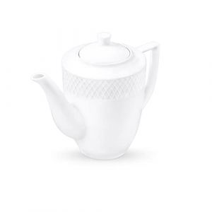 Wilmax - Cafeti&egrave;re et th&eacute;i&egrave;re Royal - En porcelaine - Service &agrave; th&eacute; de haute qualit&eacute; - Lavable au lave-vaisselle - Id&eacute;al en set - Coffret cadeau - Blanc - 750 ml (Rheinline, neuf)
