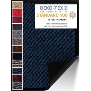 Carpet Diem Paillasson Interieur Entree 90x150 cm en Bleu-Noir I Tapis Entree Interieur Absorbant pour Une entr&eacute;e Propre I Antid&eacute;rapant & Entretien Simple I Fabriqu&eacute; en EU (Kramer Trading, neuf)