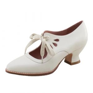 Escarpins rétro Mary Jane pour femme - Style vintage - À lacets - Talon bas - Chaussures Derby - Grande taille (zezhoushangmao, neuf)