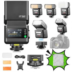Godox iT32 TTL d'appareil Photo Flash pour Appareil Photo Nikon avec D&eacute;clencheur X5-N, 2,4GHz HSS 1/8000s, R&eacute;flecteur et Diffuseur, Compatible avec Z6III Z6II Z5II ZFC Z9 Z8 Z7 Z6 Z5 Z50 Z50II D5600 (MoreShot, neuf)