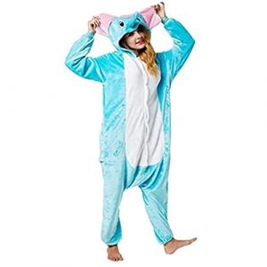 Katara 1744 - Grenouill&egrave;re Combinaison Adultes Tenue de Nuit Pyjama Kigurumi Costume - Taille L, 165-175cm &Eacute;l&eacute;phant (Corimori (Envoi rapide), neuf)