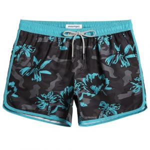 MaaMgic Short de Bain Homme Vintage - Maillot de Bain Homme Bermuda Séchage Rapide Doublure Confortable avec 3 Poches,Coquelicots Camouflage,S (baohui, neuf)