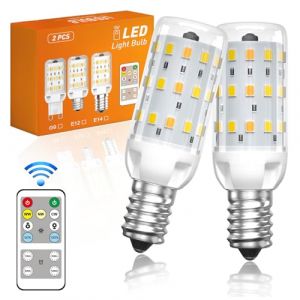 Ampoule Mais LED E14 Dimmable, Ampoule e14 LED avec T&eacute;l&eacute;commande, 4W &Eacute;quivalent Halog&egrave;ne E14 40W, 3000K Blanc Chaud,4000K Blanc Neutre,6000K Blanc Froid, Petie Culot Lampe Ma&iuml;s Led Lot de 2 (BrightWish, neuf)