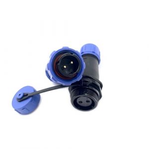 Connecteur de terminal Prise d'aviation SP13 Prise mâle à 2 broches et connecteur de câble de prise femelle IP68 Connecteur circulaire étanche à 2 broches Type en ligne Prise d'aviation 250 V 13 A (wuhanshixinfeikejiyouxiangongsi, neuf)