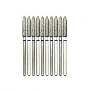 Jeu de forets pour perceuse &agrave; ongles, Lot de 10 forets &agrave; ongles for manucure, foret &agrave; cuticules diamant&eacute; &agrave; c&ocirc;ne long (3 x 16 mm)(Ga0316d m(d)) (shanghaijunyanghuimaoyiyouxiangongsi, neuf)