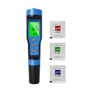 Ueomul pH M&egrave;tre Electronique 4 en 1 avec TDS EC Temp&eacute;rature, Testeur pH multi-param&egrave;tres R&eacute;solution 0.01 Haute pr&eacute;cision Etanche IP67 Testeur de qualit&eacute; de l'eau avec fonction ATC (CHENGYU Trade Direct, neuf)