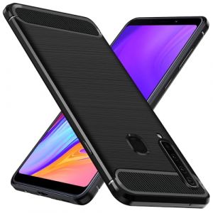 ivoler Coque Silicone pour Samsung Galaxy A9 2018, [Protection Antichoc Militaire] &Eacute;tui de Protection, Mince Souple TPU Anti-Rayures Dos Bumper Housse, Noir (AYRmall-AMFR, neuf)