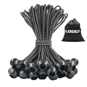 VEVIK Tendeur Elastique 25 Pi&egrave;ces, Tendeur Bache 23cm, Corde Elastique, Sandow Elastique, Tendeur en Caoutchouc, Cordons &Eacute;lastiques avec Boules pour Pavillon, B&acirc;che, Tente, Rideaux, Banni&egrave;re, Camping (VEVIK, neuf)