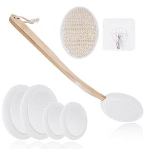 Applicateur Creme dos Ensemble de 7 Pi&egrave;ces Brosse dos Douche Long Manche Brosse de Bain Liquide Long Manche Applicateur Creme Solaire dos pour Exfoliante Am&eacute;liore la Circulation Sanguine Cellulite (RANSIT, neuf)