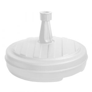 Spetebo Pied de parasol rond en plastique - Diamètre : 43 cm - Blanc - Support de parasol à remplir avec 13 litres d'eau ou de sable - Support de parasol (✅FR GRENADINE BOUTIQUE✅, neuf)