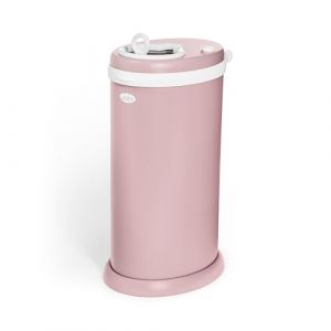 Ubbi Stainless Steel Nappy Pail, Odor Locking, No Special Bag Required, Award-Winning, Registry Must-Have, Matte Fig Blossom (PLANBABY, neuf)