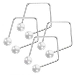 NUOBESTY Appareil pour Creuser les Joues Visage 4 Pi&egrave;ces en Acier Inoxydable et Boule Blanche Entra&icirc;neur de Fossettes Facial Portable pour Exercice Musculaire Usage Maison et Voyage (Camplos, neuf)