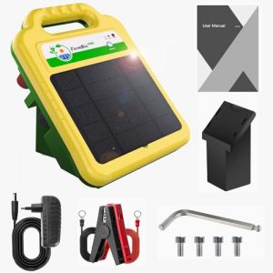 16KM Clôture électrique solaire pour animaux, 0.2J Cloture electrique étanche IP55, batterie au lithium intégrée de 10400 mAh, Pour l'élevage de volailles ou d'animaux domestiques en pâture (YYYuYong, neuf)