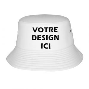 ROHBVMN Casquette Personnalisable Bob personnalisée Chapeau de Pêcheur personnalisé – Casquettes Votre Propre Casquette, Chapeau de Soleil en Coton Anti-UV personnalisée en Gros pour Hommes & Femmes (Magasin sur Mesure 2025 Fr, neuf)