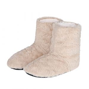 IBLUELOVER Pantoufles Hiver en Peluche Thermique Chaussons de Maison Bureau Chambre Voyage Confortable Chaussures Bottes Femmes Hommes Antid&eacute;rapage Mules Int&eacute;rieur Doux Slippers Chaussettes de Sol (IBlueloveruk, neuf)