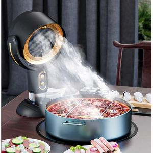 Mini hotte aspirante, Rechargeable sans fil Hotte Cuisine Maison Batterie 3000mAh hotte de cuisinières mobiles Petite taille Grande aspiration, Pour fondue/barbecue (FR-ZengChengLV, neuf)