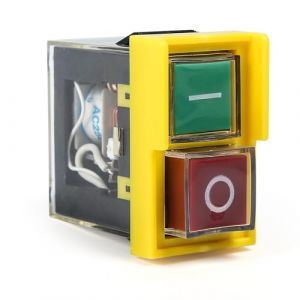 KJD6 Interrupteur de sécurité 220V Interrupteur machine outil 220V Bouton marche arret 220V Interrupteur etanche AC 250V 6A Bouton poussoir électromagnétique Interrupteur Degré de protection IP55. (hangyuu, neuf)
