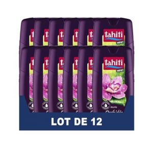 TAHITI - Gel Douche Tahiti Relaxante aux Orchidées - Formule à Base d'Ingrédients d'Origine Naturelle - Lot de 12 x 250ml (Conseil & Négoce Européen, neuf)