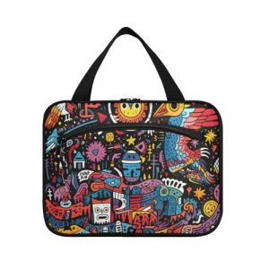 Linnyio Cheval Qui Court Cool Trousse de Toilette de Voyage Suspendue Maquillage,Grande Capacit&eacute; Pliable Rangement Sacs de Lavage pour Femmes Filles (Linnyio, neuf)