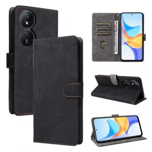 MOJIA Coque pour Honor 90 Smart/Honor X7b 5G / X7b 4G, Anti-Chute T&eacute;l&eacute;phone Housse en Cuir PU &Eacute;tui Portefeuille &agrave; Rabat avec Fonction Antivol RFID. Le Noir (Shangnai, neuf)
